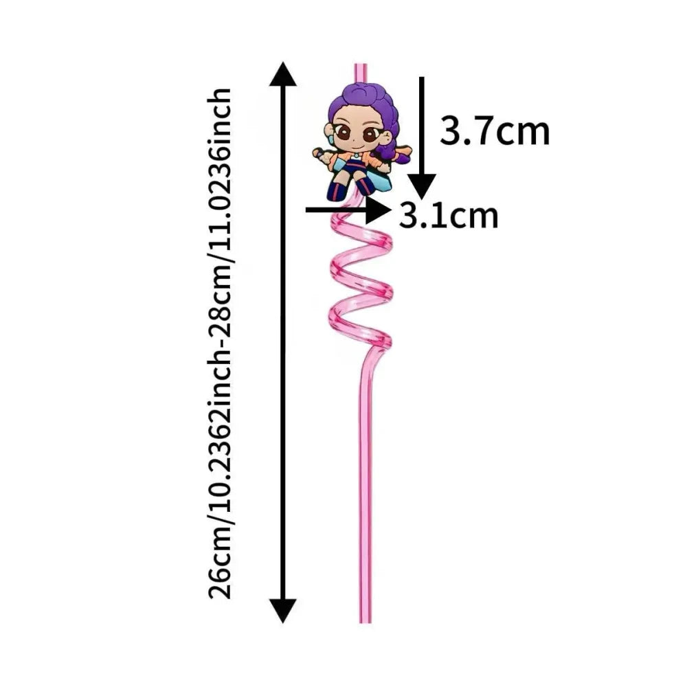 Reusable Character Party Straws