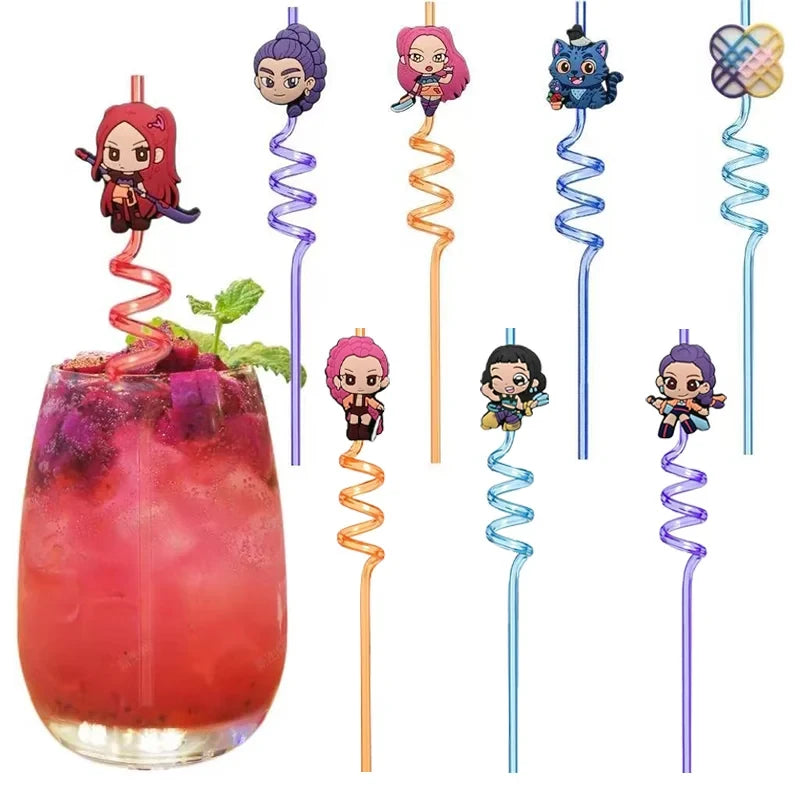 Reusable Character Party Straws